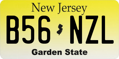 NJ license plate B56NZL