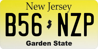 NJ license plate B56NZP