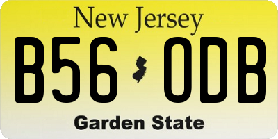 NJ license plate B56ODB
