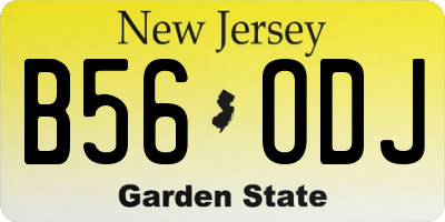 NJ license plate B56ODJ