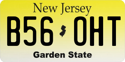 NJ license plate B56OHT
