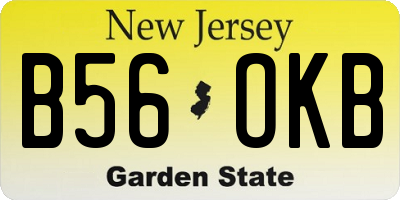 NJ license plate B56OKB