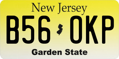 NJ license plate B56OKP