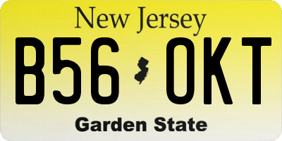 NJ license plate B56OKT