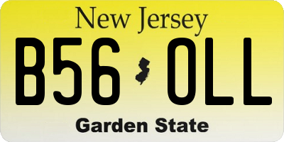 NJ license plate B56OLL