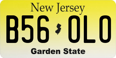 NJ license plate B56OLO
