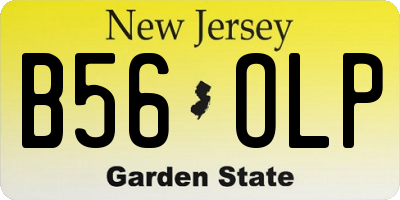 NJ license plate B56OLP