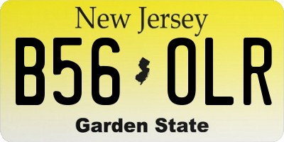 NJ license plate B56OLR