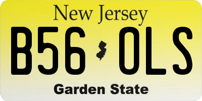 NJ license plate B56OLS