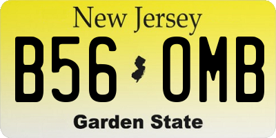 NJ license plate B56OMB
