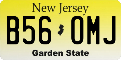 NJ license plate B56OMJ