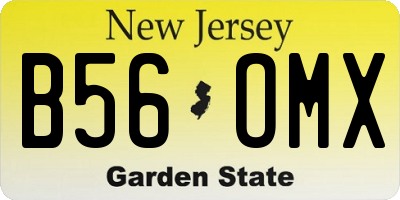 NJ license plate B56OMX
