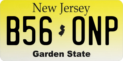 NJ license plate B56ONP