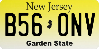 NJ license plate B56ONV