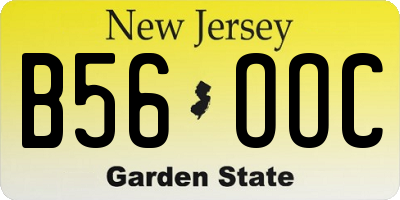 NJ license plate B56OOC