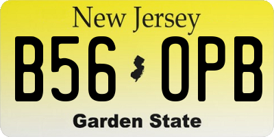 NJ license plate B56OPB