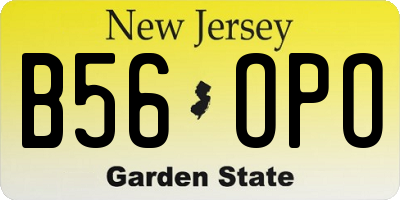 NJ license plate B56OPO