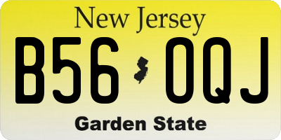 NJ license plate B56OQJ