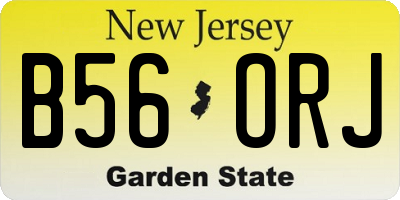 NJ license plate B56ORJ