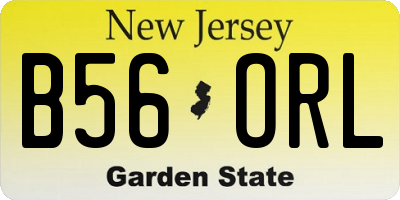 NJ license plate B56ORL