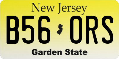 NJ license plate B56ORS