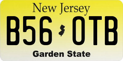 NJ license plate B56OTB