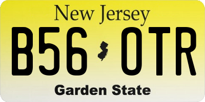NJ license plate B56OTR