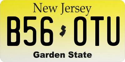 NJ license plate B56OTU
