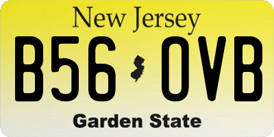 NJ license plate B56OVB