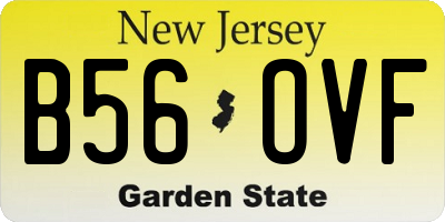 NJ license plate B56OVF