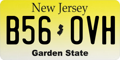 NJ license plate B56OVH