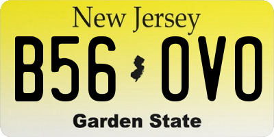 NJ license plate B56OVO