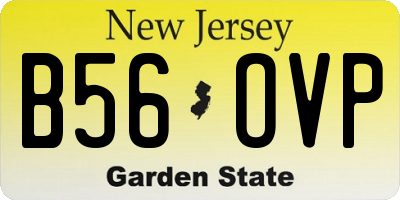 NJ license plate B56OVP