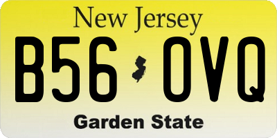 NJ license plate B56OVQ