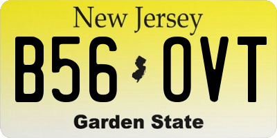 NJ license plate B56OVT