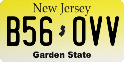 NJ license plate B56OVV