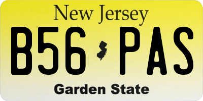 NJ license plate B56PAS