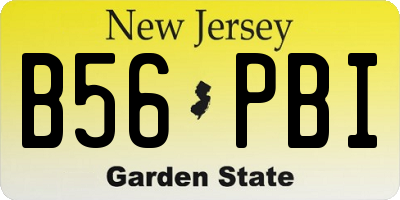 NJ license plate B56PBI