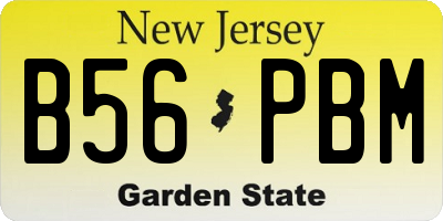 NJ license plate B56PBM