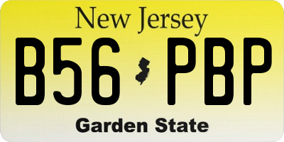 NJ license plate B56PBP