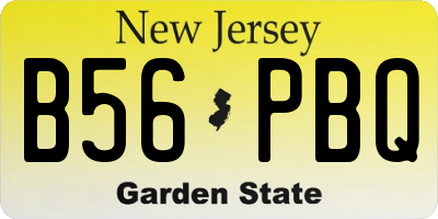 NJ license plate B56PBQ