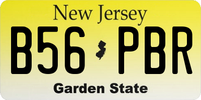 NJ license plate B56PBR