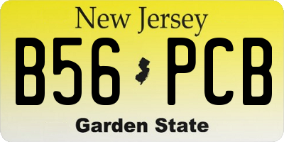 NJ license plate B56PCB