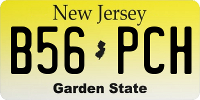 NJ license plate B56PCH