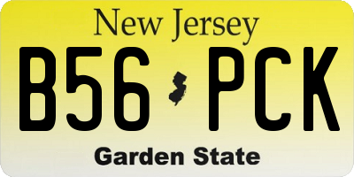 NJ license plate B56PCK