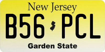 NJ license plate B56PCL
