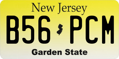 NJ license plate B56PCM