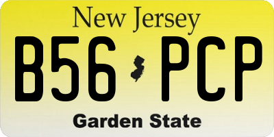 NJ license plate B56PCP