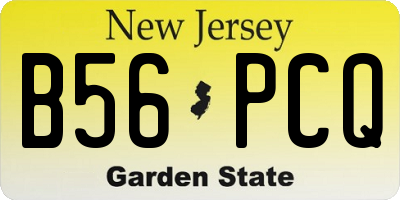 NJ license plate B56PCQ