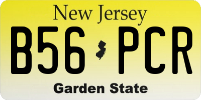 NJ license plate B56PCR